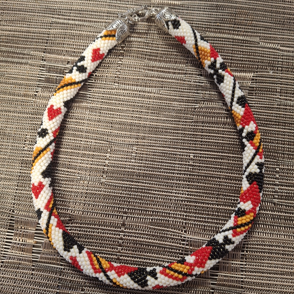 Colorful Beaded Necklace 16 Inch Plus Extra For Clasp